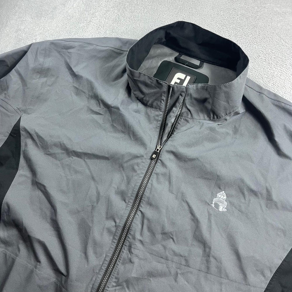 FootJoy DryJoy HydroLite Golf Rain Jacket Men 2XL Gray Black Full Zip Waterproof